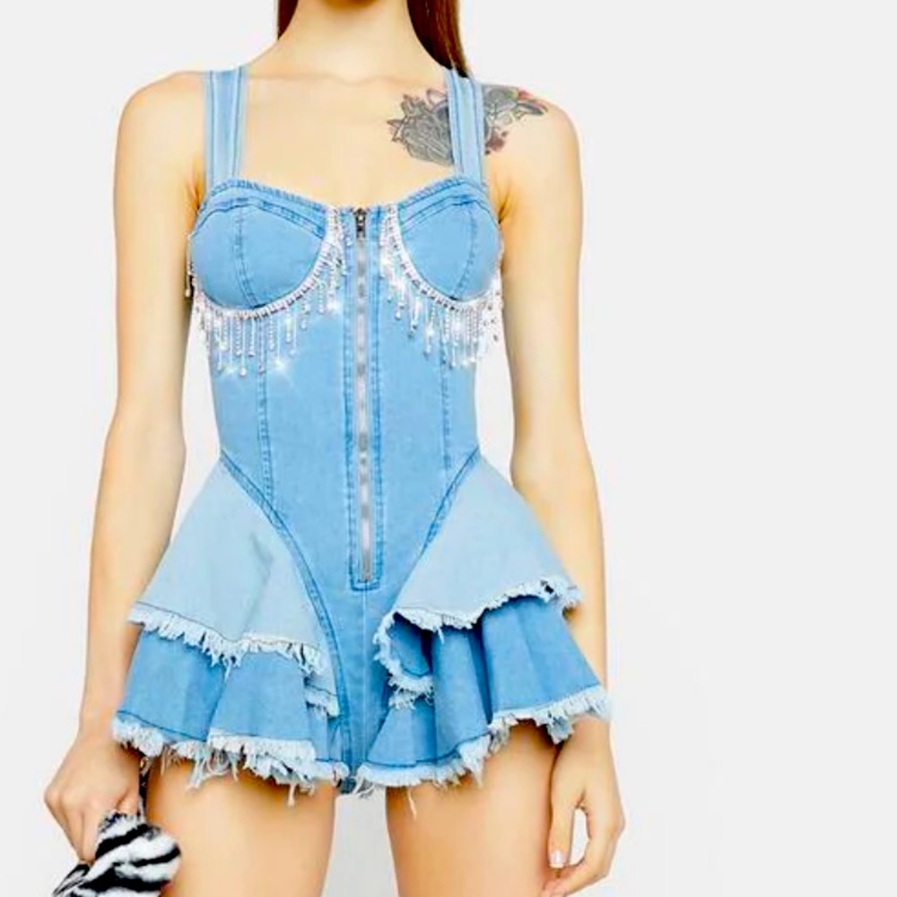 Denim romper